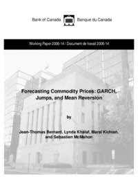 Forecasting commodity prices : GARCH, jumps, and mean reversion
