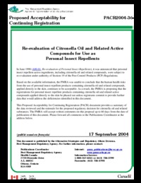 Re-evaluation of citronella oil and related active compounds for use as personal insect repellents