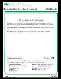 Re-evaluation of coumaphos