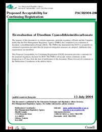 Re-evaluation of disodium cyanodithioimidocarbonate