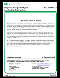 Re-evaluation of naled