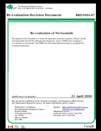 Re-evaluation of niclosamide