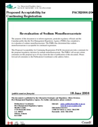 Re-evaluation of sodium monofluoroacetate