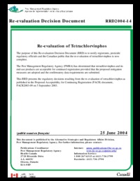 Re-evaluation of tetrachlorvinphos