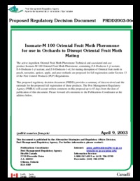 Isomate-M 100 Oriental Fruit Moth Pheromone for use in orchards to disrupt Oriental fruit moth mating