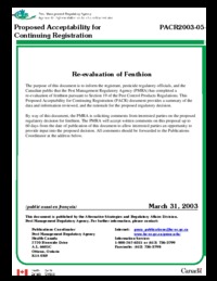 Re-evaluation of fenthion