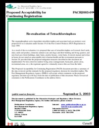 Re-evaluation of tetrachlorvinphos