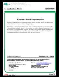 Re-evaluation of propetamphos