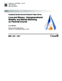 Love and money : intergenerational mobility and marital matching on parental income