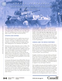 The Canadian Forces in Ethiopia and Eritrea