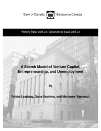 A search model of venture capital, entrepreneurship, and unemployment