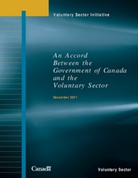 An accord between the Government of Canada and the voluntary sector
