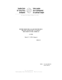 Report from the Calgary Roundtable : helping to develop a Canadian discussion on the Americas