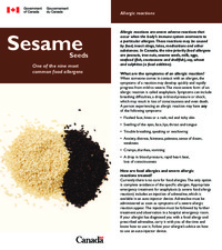 Sesame seeds : one of the nine most common food allergens