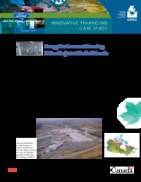Innovative financing case study : energy performance financing drives project a Ford of Canada