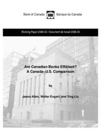Are Canadian banks efficient? : a Canada-U.S. comparison