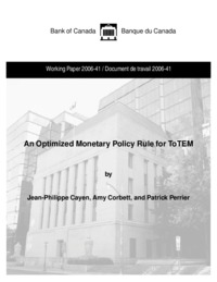 An optimized monetary policy rule for ToTEM