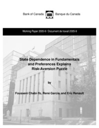 State dependence in fundamentals and preferences explains risk-aversion puzzle