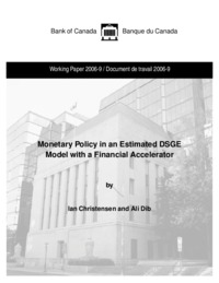Monetary policy in a estimated DSGE model eith a financial accelerator