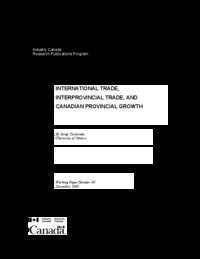 International trade, interprovincial trade, and Canadian provincial growth