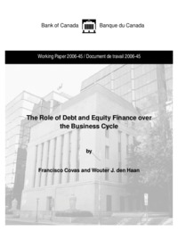 The role of debt and equity finance over the business cycle