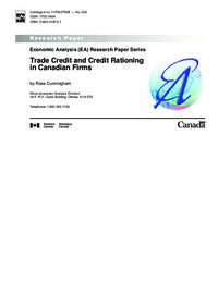 Trade credit and credit rationing in Canadian firms
