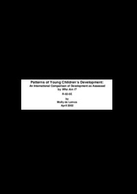 Patterns of young children's development : an international comparison of development as assessed by Who am I?