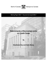 Determinants of borrowing limits on credit cards