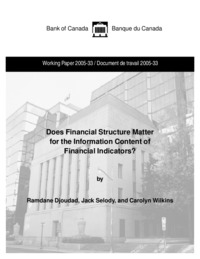 Does financial structure matter for the information content of financial indicators?