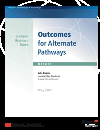 Outcomes for alternate pathways