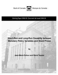 Short-run and long-run causality between monetary policy variables and stock prices