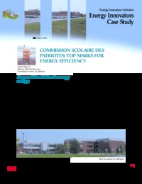 Commission scolaire des patriotes, top marks for energy efficiency