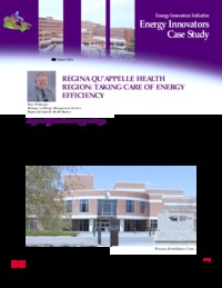 Regina Qu'appelle Health Region : taking care of energy efficiency
