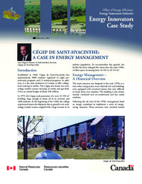 CÉGEP de Saint-Hyacinthe : a case in energy management