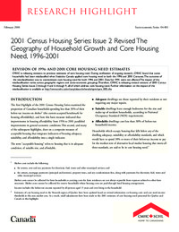 2001 Census Housing Series : Issue 2 Revised : the Geography of Household Growth and Core Housing Need, 1996-2001
