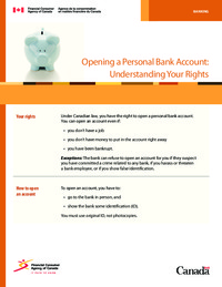 Opening a personal bank account