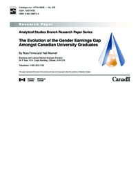 The evolution of the gender earnings gap amongst Canadian university graduates
