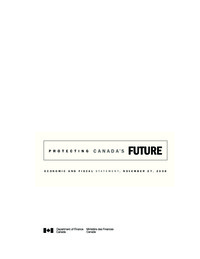 Protecting Canada's future - economic and fiscal statement, November 27, 2008