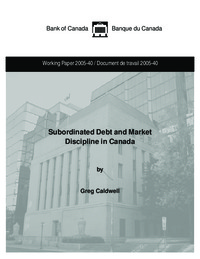 Subordinated debt and market discipline in Canada