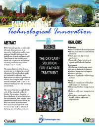 Wastewater : the Oxycair solution for leachate treatment