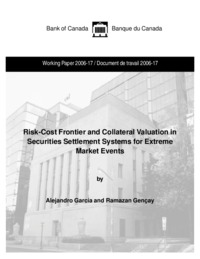 Risk-cost frontier and collateral valuation in securities settlement systems for extreme market events