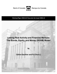 Linking real activity and financial markets : the bonds, equity, and money (BEAM) model