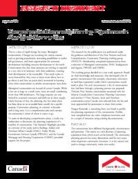Comprehensive community planning : experiences in Aboriginal communities