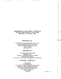 Airtightness and energy efficiency of new conventional and R-2000 housing in Canada, 1997