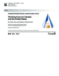 Working hours in Canada and the United States