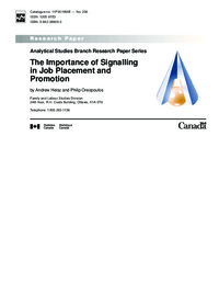 The importance of signalling in job placement and promotion
