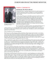 Canada's international policy statement : a role of pride and influence in the             world. Overview