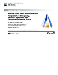Neighbourhood inequality, relative deprivation and self-perceived health status
