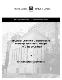 Structural change in covariance and exchange rate pass-through : the case of Canada