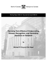 The long-term effects of cross-listing, investor recognition, and ownership structure on valuation